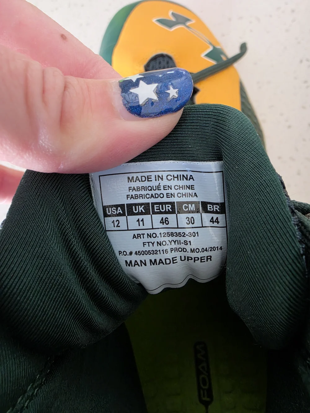 Under Armour sole lacing lightweight
